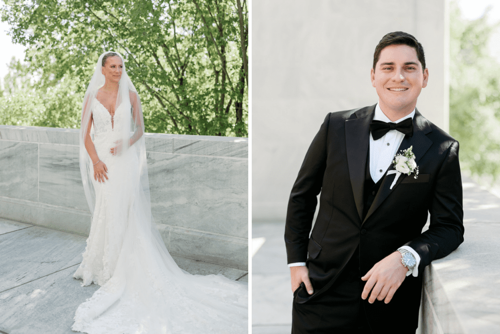 Bride & Groom at the Supreme court of ohio