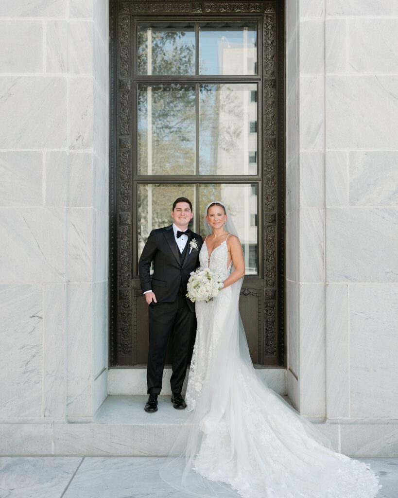 Bride & Groom at the Supreme court of ohio