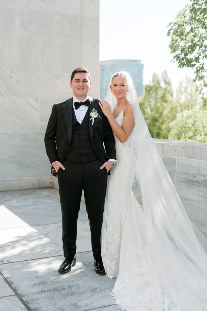 Bride & Groom at the Supreme court of ohio