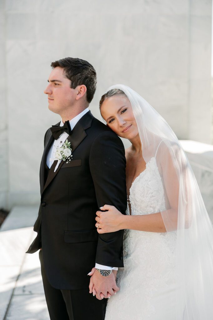 Bride & Groom at the Supreme court of ohio