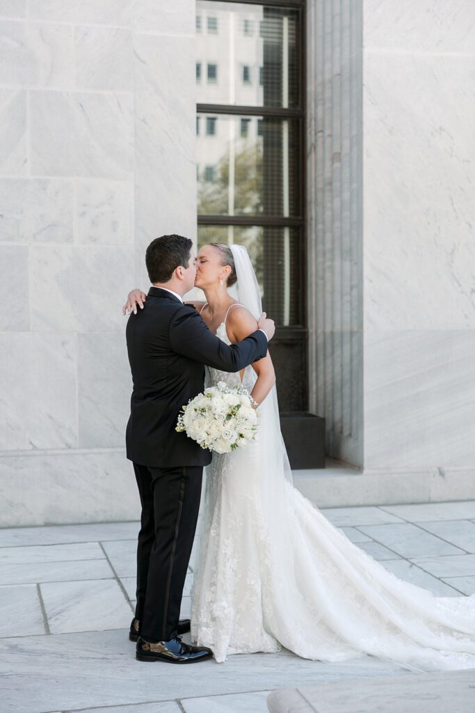 Bride & Groom at the Supreme court of ohio