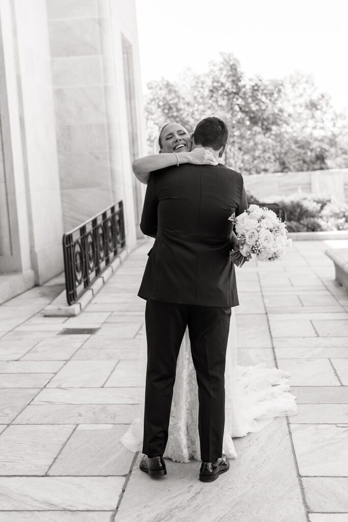 Bride & Groom at the Supreme court of ohio