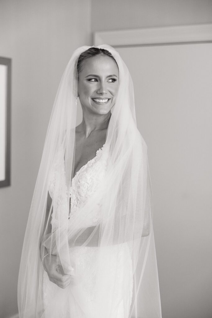 bride in black and white