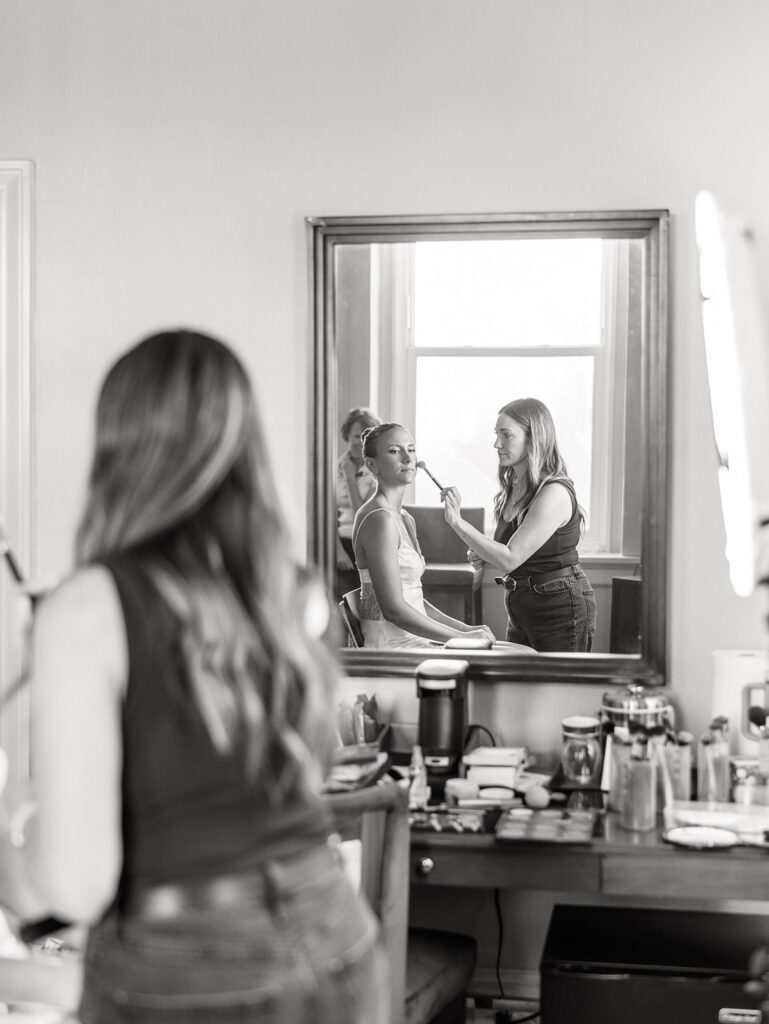 bride in makeup