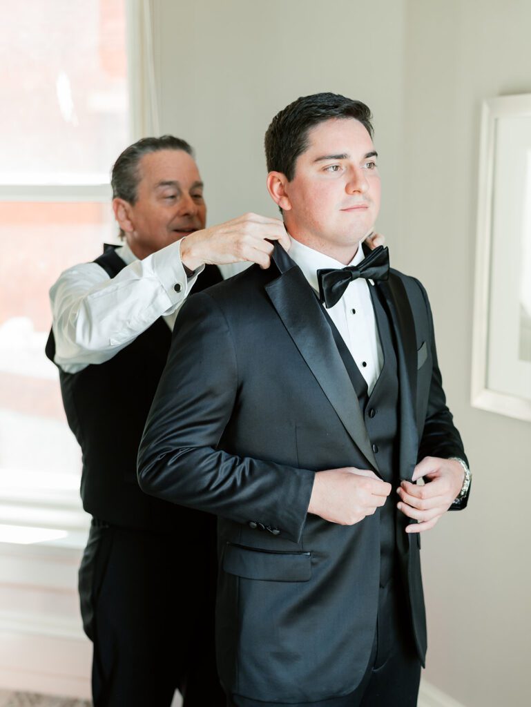 groom and dad