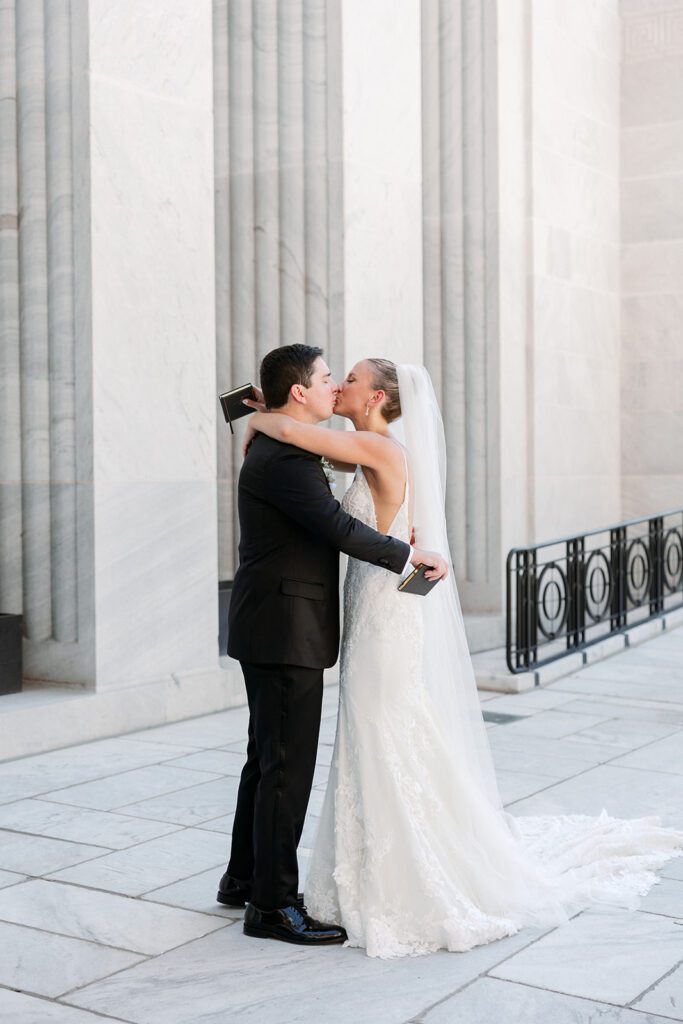 Bride & Groom at the Supreme court of ohio