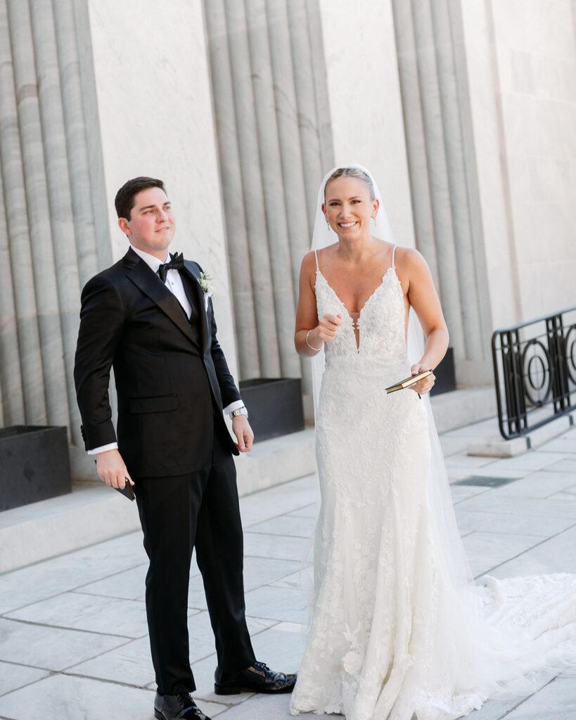 Bride & Groom at the Supreme court of ohio